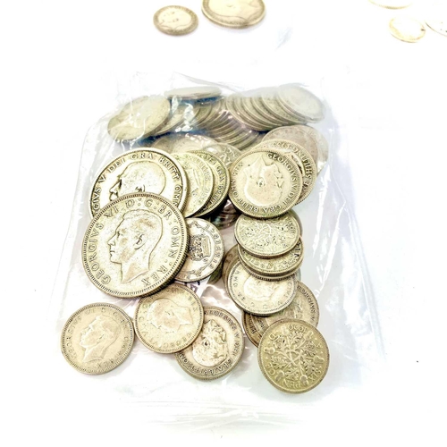 239 - Great Britain Silver & Other Coinage Plus Other Silver Coins Comprising 33 pence of pre 1920 coins a... 