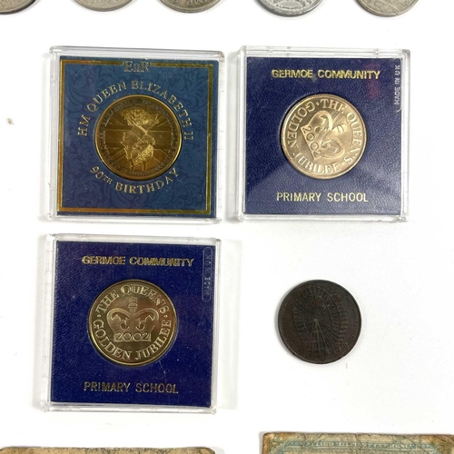 241 - Great Britain & Foreign Coinage Plus Medallions. Comprising an 1890 G.B. 4/- silver coin plus variou... 