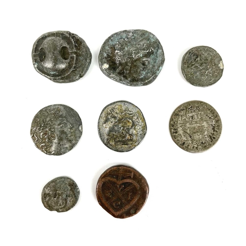 245 - Ancient to Medieval Coinage (x13). Noted: 5 British hammered coins of various eras plus 8 others ran... 