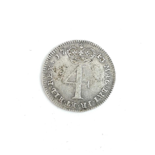 246 - British 18th &19th Century Silver and Copper Coinage. Includes: 1747 1/-, Maundy 4d 1743, 1787 6d. M... 