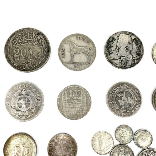 248 - World Silver Coinage An interesting range of foreign silver coinage in mixed condition fro F to EF. ... 