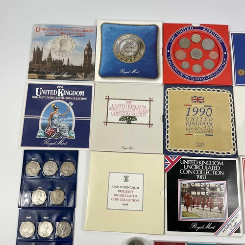 249 - Great Britain Coinage - Uncirculated Year Coin Sets etc. Comprising: 1: Uncirculated G.B. Royal Mint... 