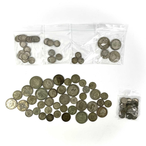 256 - Great Britain Pre 1920 & Pre 1947 Silver Coinage. Comprising: 1: Pre 1947 coinage £2.40 + 49 silver ... 