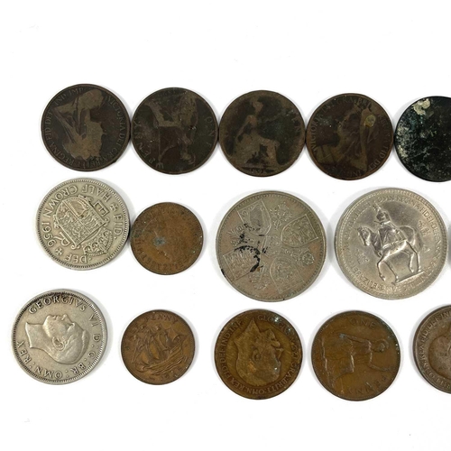 261 - Great Britain & Foreign Coinage etc. Comprising 68 pence of pre 1920 silver G.B. coins - mainly Quee... 