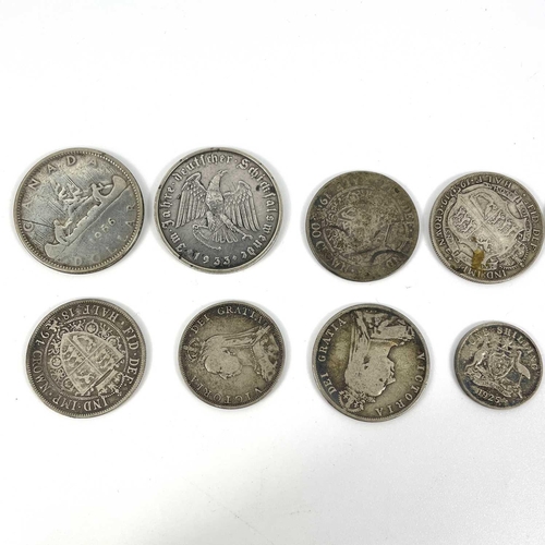 261 - Great Britain & Foreign Coinage etc. Comprising 68 pence of pre 1920 silver G.B. coins - mainly Quee... 