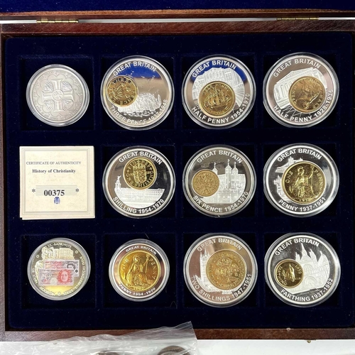 263 - Great Britain & World Coinage, Badges etc. Comprises: 1: Spain 5 Pesetas Crown sized silver coin 189... 