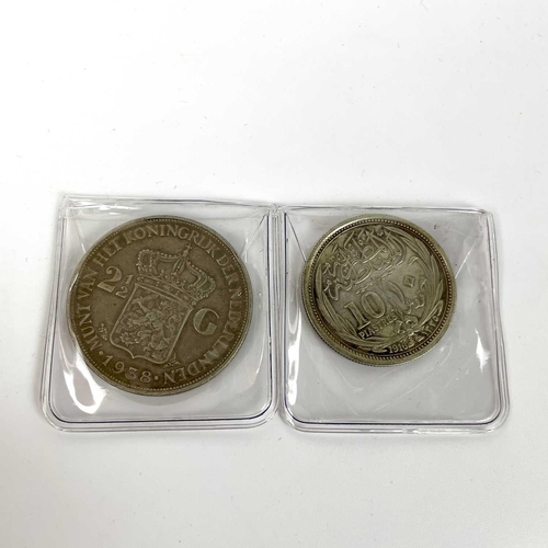 276 - Foreign Coinage - Including Much Silver. An EF-UNC 1916 Egyptian 10 Piastres, Netherlands 2 1/2 Guil... 