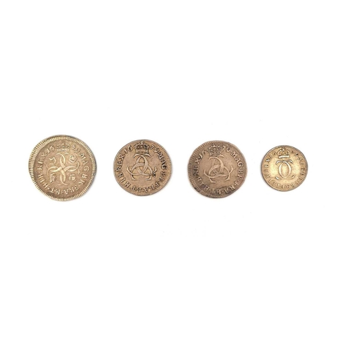 279 - Great Britain - Charles II Interlocking Arc Maundy Money Coins (x9). Comprising 1670 3d and 1679 2d,... 