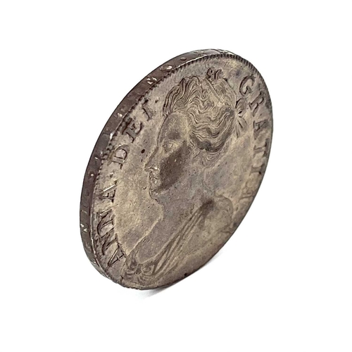 279N - Great Britain 1708 Queen Anne Crown. A very well detailed example of the 1708 Septimo silver crown. ... 