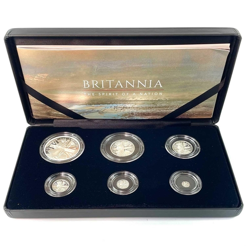 28 - G.B. Silver Proof 2020 Britannia Coin Set of 6 Coins. Set ranges from 5p, 10p, 20p, 50p, £1 and £2 w... 