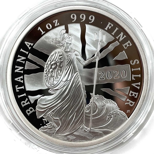 28 - G.B. Silver Proof 2020 Britannia Coin Set of 6 Coins. Set ranges from 5p, 10p, 20p, 50p, £1 and £2 w... 