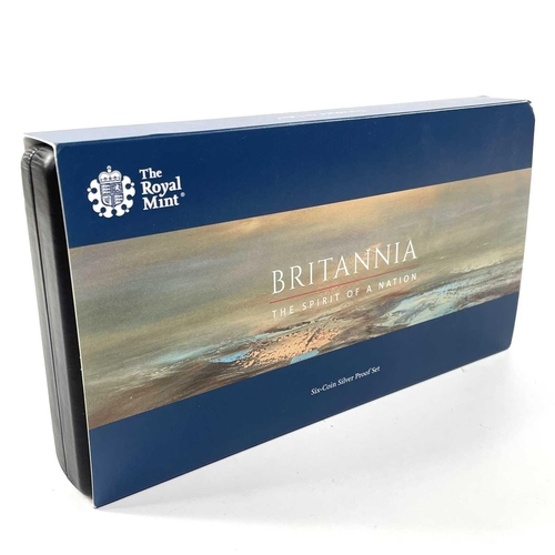 28 - G.B. Silver Proof 2020 Britannia Coin Set of 6 Coins. Set ranges from 5p, 10p, 20p, 50p, £1 and £2 w... 