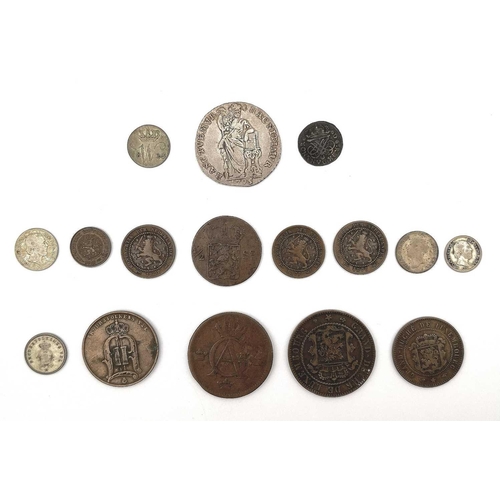 280E - Netherlands & Dutch East Indies Luxemburg/Scandinavia 18th & 19th Century Coinage. Comprising: 1: Ne... 