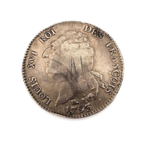 280H - France - 18th Century 1 Ecu Silver Coinage King Louis XVI (x2). Comprising 1 Ecu silver coins as fol... 