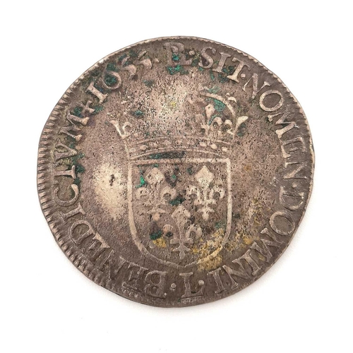 280I - France - 17th Century & 18th century 1/2 Ecu Silver Coinage, King Louis XIV & XV (x2). Comprising 1/... 