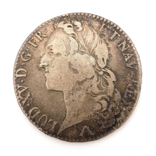 280I - France - 17th Century & 18th century 1/2 Ecu Silver Coinage, King Louis XIV & XV (x2). Comprising 1/... 