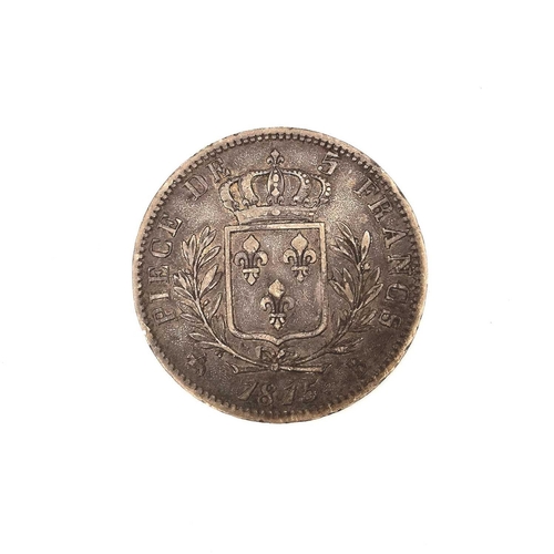 280K - France - Early 19th Century Louis XVIII & Napoleon Era Silver Coinage (x10). Comprising: Louis XVIII... 