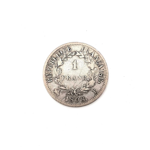 280K - France - Early 19th Century Louis XVIII & Napoleon Era Silver Coinage (x10). Comprising: Louis XVIII... 