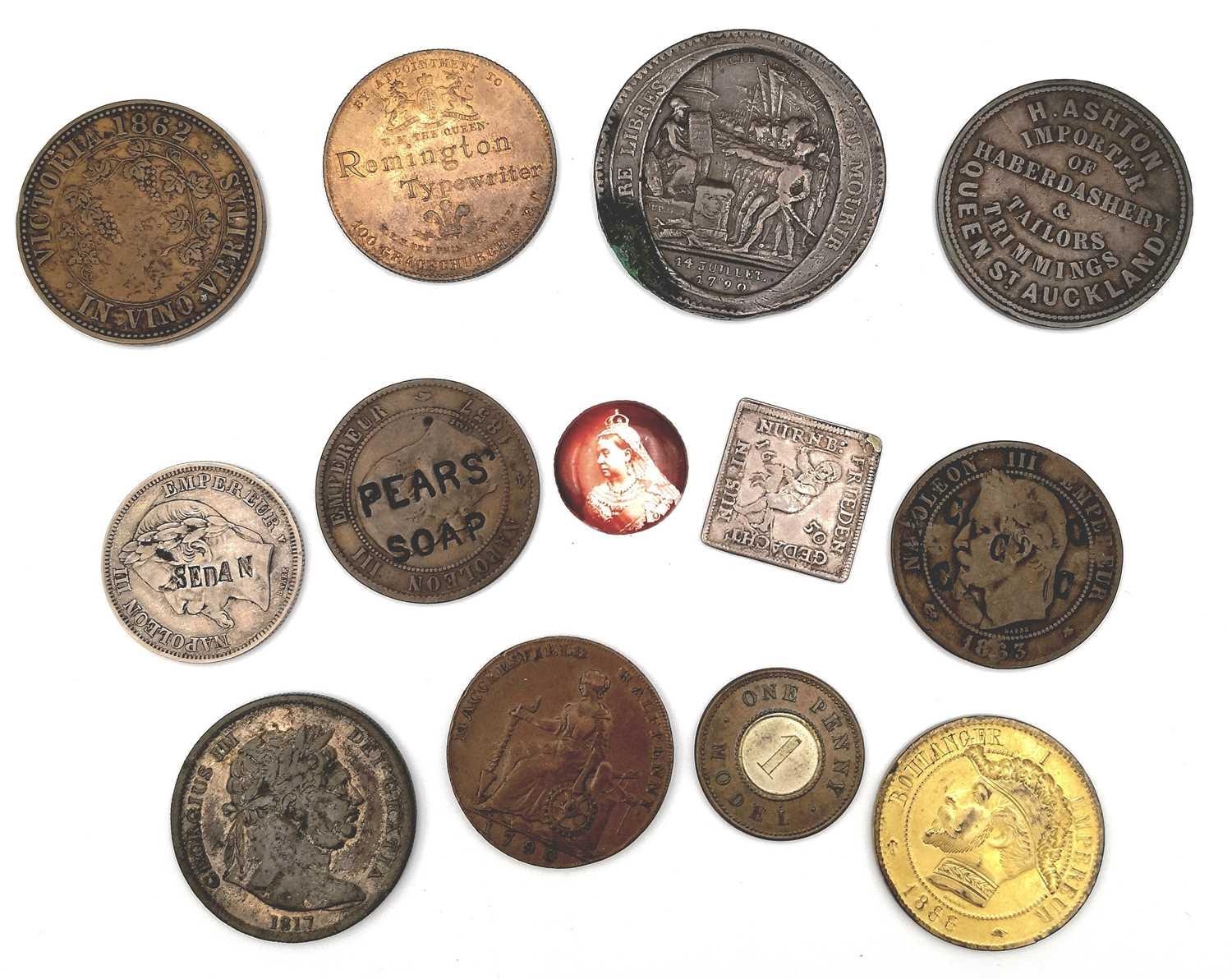 19th Century Token Coinage, Medallions, Model Coinage Overstruck ...