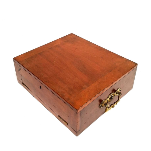 280X - Wooden Coin Cabinet A fine mahogany brass hinged & handled six tray coin cabinet with 238 varying si... 