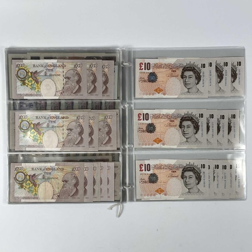 286C - G.B. Banknotes 1970 Onwards. A collection ranging from £1 - £10. Final Issue £1 notes: J.B. Page x 1... 