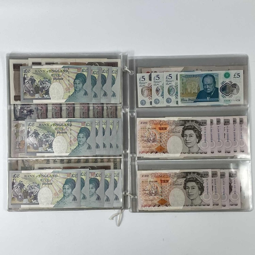 286C - G.B. Banknotes 1970 Onwards. A collection ranging from £1 - £10. Final Issue £1 notes: J.B. Page x 1... 