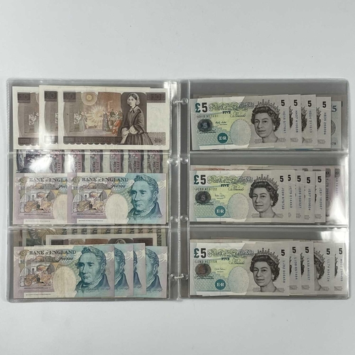 286C - G.B. Banknotes 1970 Onwards. A collection ranging from £1 - £10. Final Issue £1 notes: J.B. Page x 1... 