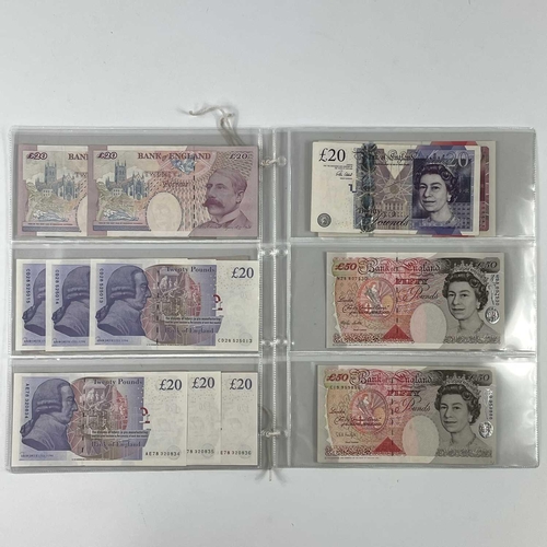 286D - G.B. Banknotes 1970s Onwards A Collection of G.B. Banknotes ranging from £20's to £50. £20 (Michael ... 