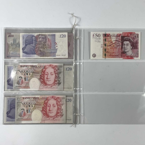 286D - G.B. Banknotes 1970s Onwards A Collection of G.B. Banknotes ranging from £20's to £50. £20 (Michael ... 