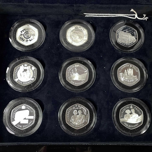 30 - G.B. & Commonwealth Proof Silver Royal Mint 1947--2007 Diamond Wedding.. ...Anniversary Crown Collec... 