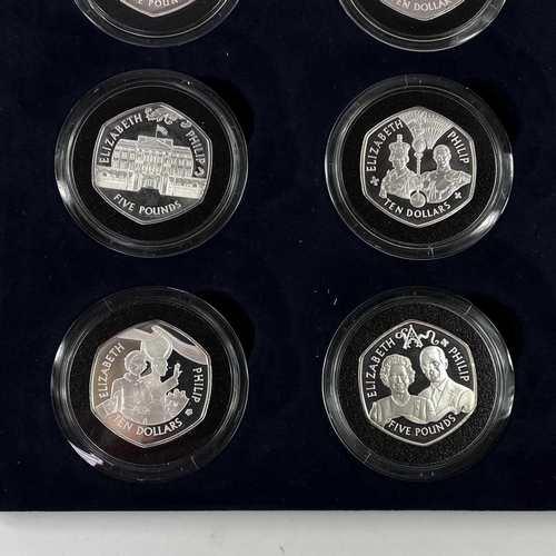 30 - G.B. & Commonwealth Proof Silver Royal Mint 1947--2007 Diamond Wedding.. ...Anniversary Crown Collec... 