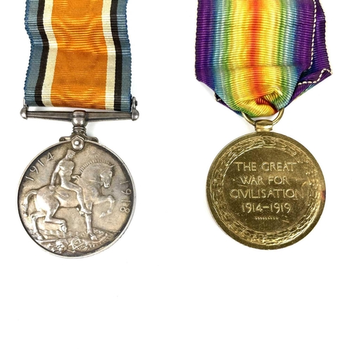 302 - World War One Medal Pair. Awarded to PAYR.S. Lt. F. Rowe R.N.R. together with an Artists Rifles Cap ... 