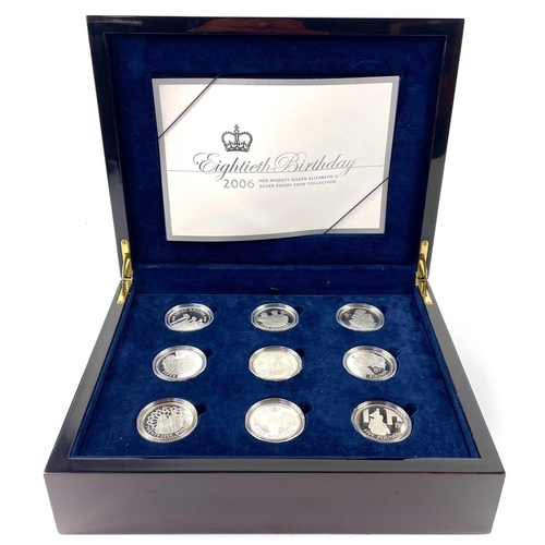 31 - G.B. & Commonwealth Royal Mint 2006 80th Birthday Silver Proof Coin Collection (x18). A Royal Mint 1... 