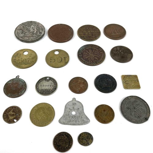 315 - Tokens, Medallions etc. (x20) Including Cornwall Interest. A miscellaneous lot of 20 tokens, medalli... 