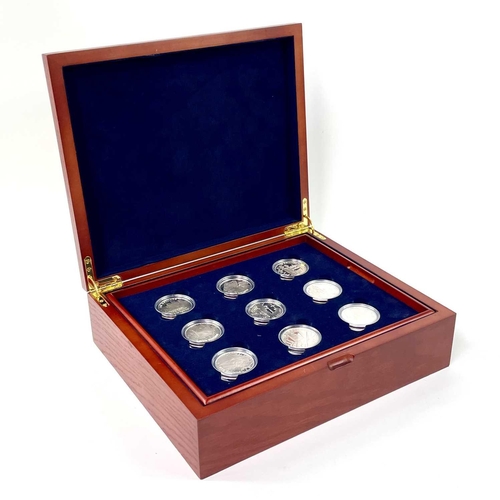 34 - Royal Mint World War I 90th Anniversary £5 Silver Proof Series (x18). Comprising proof £5 coins from... 