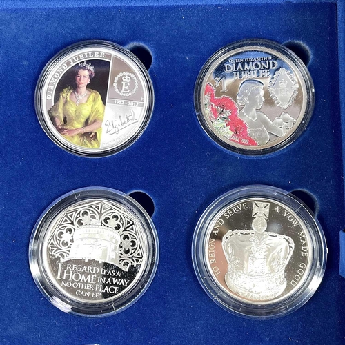 35 - Royal Mint 2012 Queen's Diamond Jubilee Proof £5 Crown Size Silver Proof Coins (x24). Comprising pro... 