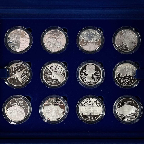 35 - Royal Mint 2012 Queen's Diamond Jubilee Proof £5 Crown Size Silver Proof Coins (x24). Comprising pro... 