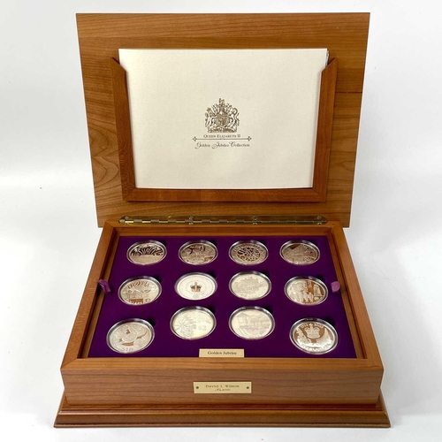 36 - Royal Mint, Golden Jubilee Collection 2002 Proof £5 Coin Size Silver Proof Coins (x24). Comprising 2... 