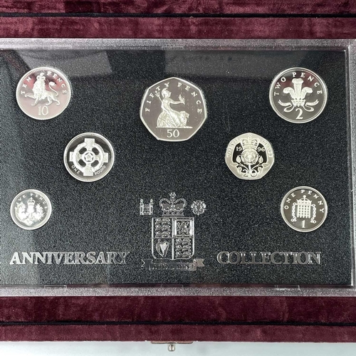 40 - Royal Mint Great Britain 1996 25th Anniversary of Decimal Currency in Britain (x2). Comprising 1p, 2... 