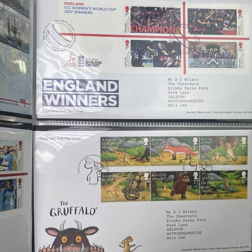 406 - Great Britain First Day Covers September 2019 up to April 2022 (x77). A binder containing 77 mint, n... 