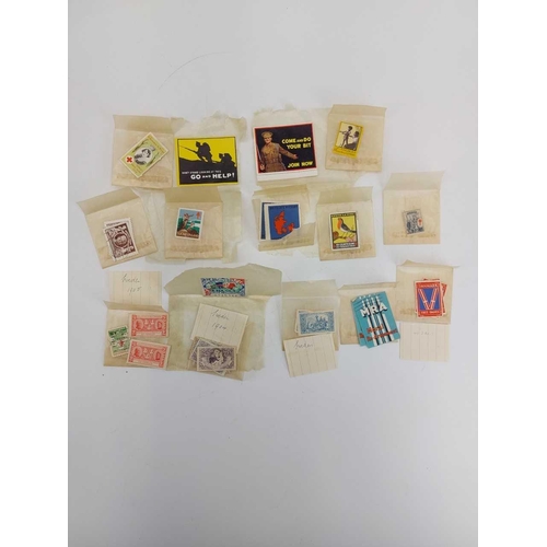 412 - World Stamps. Accumulation in brown suitcase - misc. sorted into boxes, envelopes and in albums - no... 