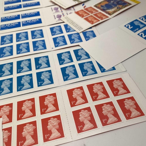 421 - Great Britain Mint Decimal Machin Head Definitive Stamps in Booklets. Comprising: 24 x 2nd; 130 x 1s... 