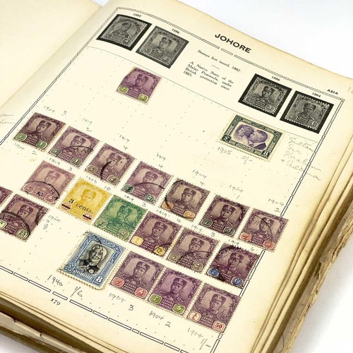 495 - World Stamp Collection & King George Vl Wartime Malaya Banknotes. Stamp Collection is a 