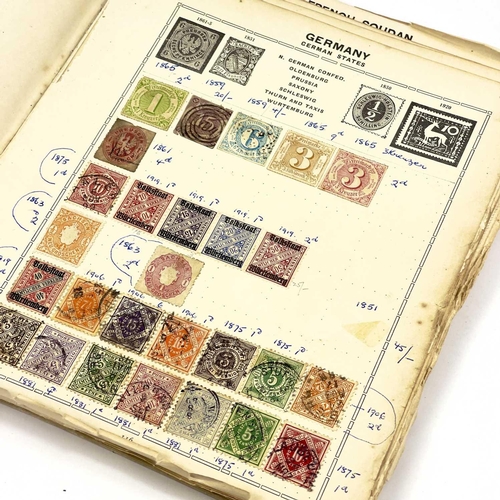 495 - World Stamp Collection & King George Vl Wartime Malaya Banknotes. Stamp Collection is a 