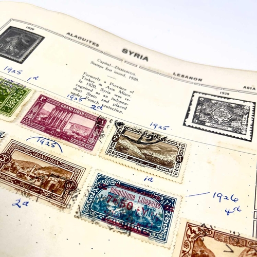 495 - World Stamp Collection & King George Vl Wartime Malaya Banknotes. Stamp Collection is a 