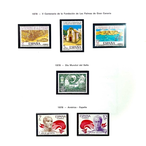 497 - Ediful Spain One Country Album. An exceptionally clean album of unmounted mint Spanish stamps from 1... 