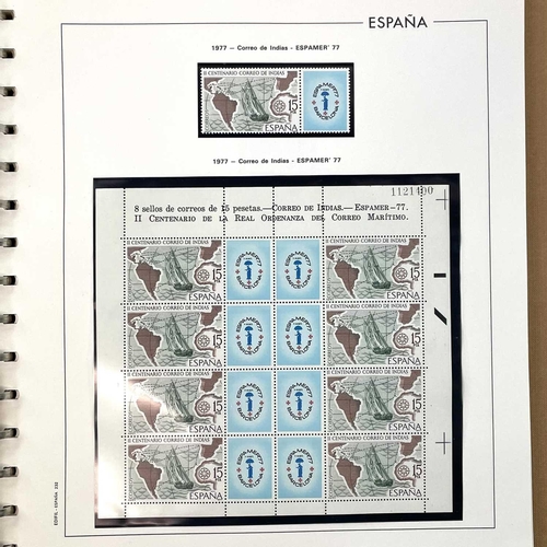 497 - Ediful Spain One Country Album. An exceptionally clean album of unmounted mint Spanish stamps from 1... 