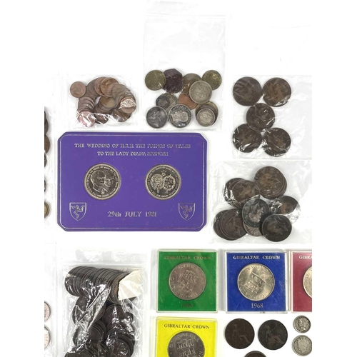 5 - U.S.A, G.B, Isle of Man and Foreign Coins. Comprising a good 1847 1 cent USA coin, 3 x silver dimes ... 