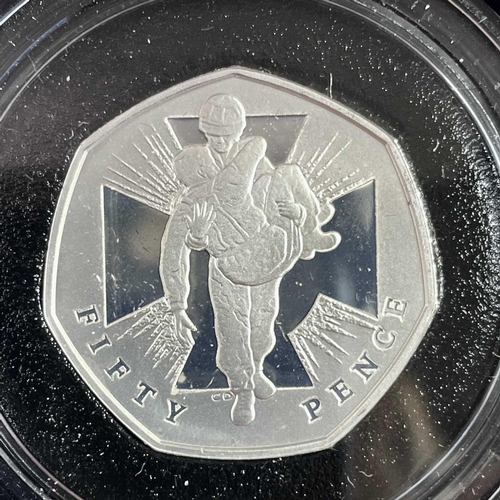 50 - Royal Mint 2006 Great Britain 2006 Silver Proof Piedfort 6 coin cased collection. Comprising 2x50p, ... 