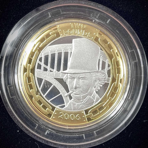 50 - Royal Mint 2006 Great Britain 2006 Silver Proof Piedfort 6 coin cased collection. Comprising 2x50p, ... 